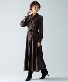 自由区 【洗える】ボリュームスリーブシャツ ドレス