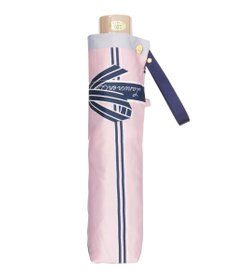 MOONBAT 【雨傘】ランバン オン ブルー(LANVIN en Bleu) リボンストライプ 折りたたみ傘  楽々開閉 クイックアーチ