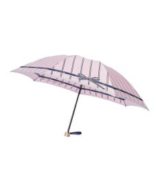 MOONBAT 【雨傘】ランバン オン ブルー(LANVIN en Bleu) リボンストライプ 折りたたみ傘  楽々開閉 クイックアーチ