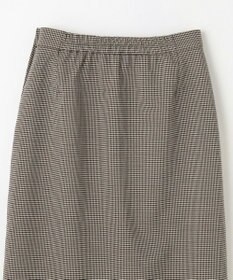 ANY L 【手洗い可/ウエストゴム/裏起毛】チェックボンディングタイトスカート