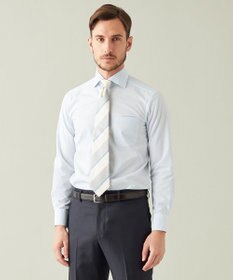 GOTAIRIKU 【形態安定】プレミアムプリーツシャツ＿ワイドカラーストライプ