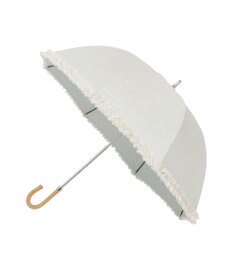 MOONBAT 【遮光/晴雨兼用日傘】LANVIN en Bleu (ランバン オン ブルー)ドビーフリル ハート 遮熱 UV 長傘