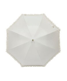 MOONBAT 【遮光/晴雨兼用日傘】LANVIN en Bleu (ランバン オン ブルー)ドビーフリル ハート 遮熱 UV 長傘