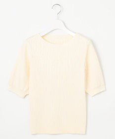 Feroux 【セットアイテム・洗える】パフスリーブニット×キャミソール ワンピース