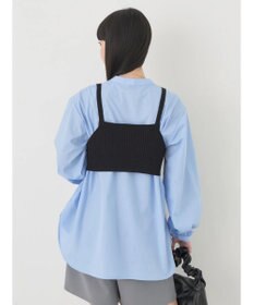 earth music&ecology ＳＥＴ２点ニットビスチェ＋ノーカラーシャツ