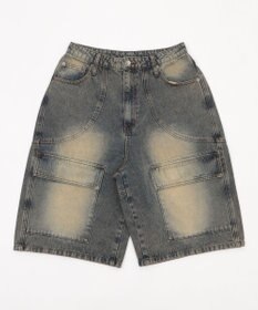 WEGO スウィッチングデニムカーゴショーツ