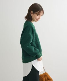 Green Parks ショート丈キルトロゴプルオーバー