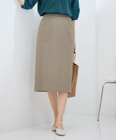 J.PRESS LADIES 【洗える・吸水速乾】コットン麻シェルドライ ナロー スカート