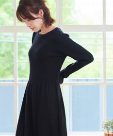 Tiaclasse 【2点セット・洗える】細ケーブルニットトップス＆ニットワンピース