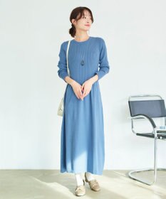 Tiaclasse 【2点セット・洗える】細ケーブルニットトップス＆ニットワンピース