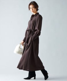 自由区 【洗える】ボリュームスリーブシャツ ドレス