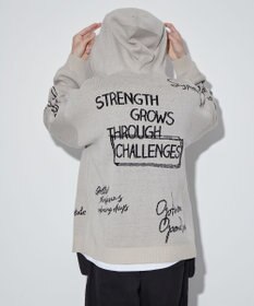 WEGO 【ユニセックス着用ITEM】ジャガードロゴジップパーカー