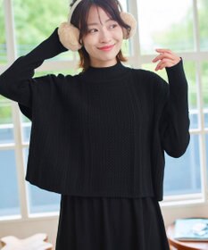 Tiaclasse 【2点セット・洗える】細ケーブルニットトップス＆ニットワンピース