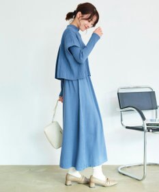 Tiaclasse 【2点セット・洗える】細ケーブルニットトップス＆ニットワンピース