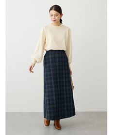 Green Parks プリーツ袖ニットプルオーバー