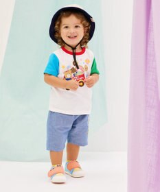 MIKI HOUSE HOT BISCUITS 【80-120cm】 パステルロゴ 6分丈パンツ