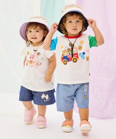 MIKI HOUSE HOT BISCUITS 【80-120cm】 パステルロゴ 6分丈パンツ