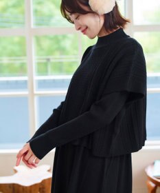 Tiaclasse 【2点セット・洗える】細ケーブルニットトップス＆ニットワンピース