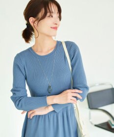 Tiaclasse 【2点セット・洗える】細ケーブルニットトップス＆ニットワンピース