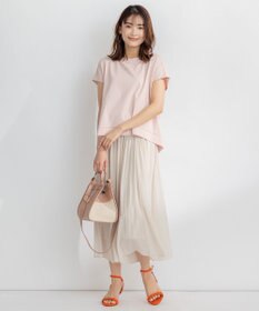 組曲 【汗ジミ防止・撥水】GIZAプレーティング天竺フレンチスリーブ カットソー