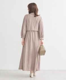 earth music&ecology ＳＥＴ２点ジャカードシャツ＋キャミドレ