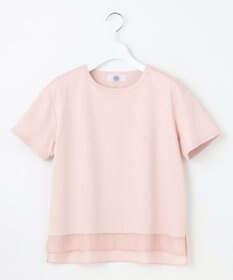 J.PRESS LADIES 【WEB限定カラーあり・洗える】コットンスムース シアーデザイン カットソー