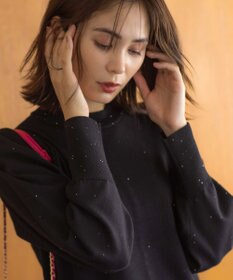 組曲 L 【WEB限定】ELENAスパンコールバックパール ニット