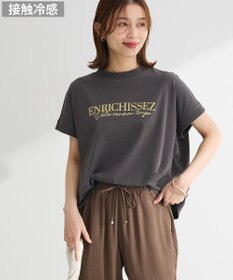 Green Parks フレンチスリーブ刺繍シンプルロゴプルオーバー