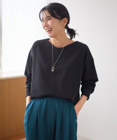 ANY 【洗濯機可】ジョーゼット裏起毛Vネックプルオーバー