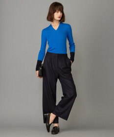 ICB 【洗える】 ウォッシャブルウールジャージー ワイドパンツ