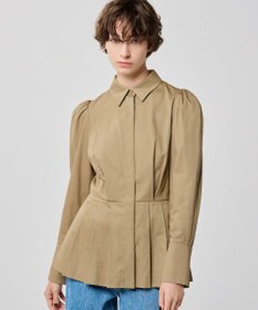 uncrave コットンツイル ペプラムシャツ（uncrave WHITE）