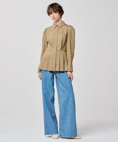 uncrave コットンツイル ペプラムシャツ（uncrave WHITE）