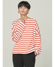 AMERICAN HOLIC ボートネックボーダープルオーバー