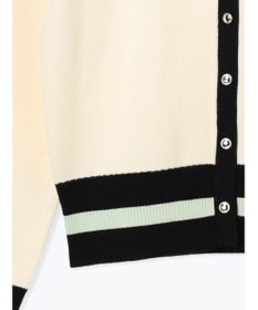 Te chichi バイカラークラシカルカーディガン