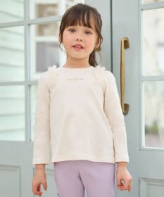 ANY KIDS チュールフリル 長袖Tシャツ