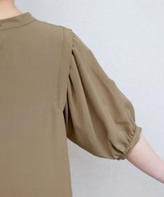 Tiaclasse 【洗える】ボリュームパフスリーブAラインワンピース