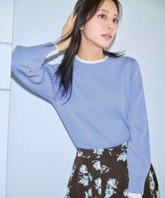 ANY SIS S 【WEB・一部店舗限定】ダブルカラー ニット