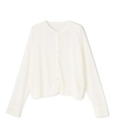 UNFILO L フロスティコットン  クロップド  カーディガン