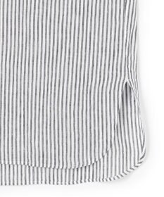 23区 S 【WEB限定カラーあり/洗える】LIBECO バンドカラー ビッグシルエット シャツ