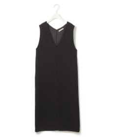 ICB L 【洗える】ライトダブルクロス Vネックワンピース