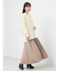 earth music&ecology サテンプリーツスカート