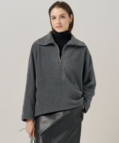 ICB 【洗える】 トスカーナフリース ハーフジッププルオーバー ミディアムグレー