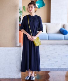 Tiaclasse 【洗える】ボリュームパフスリーブAラインワンピース