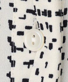 23区 【洗える】モノクロトーンプリント ブラウス