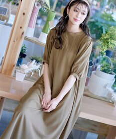 Tiaclasse 【洗える】ボリュームパフスリーブAラインワンピース