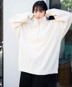 WEGO ルーズフィットハーフZIPプルオーバー