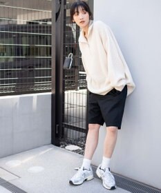 WEGO ルーズフィットハーフZIPプルオーバー