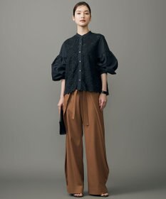 自由区 【SHIHOさん着用】レースブロッキング ブラウス