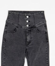 WEGO 【ストレッチ/美脚/脚長シルエット/XSSMサイズ展開】ハイウエストストレッチフレアデニムパンツ