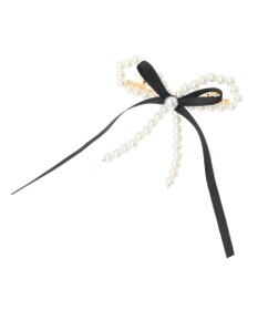 Maison de FLEUR パールサテンリボンバレッタ